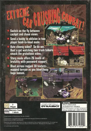 Off-World Interceptor Extreme (US) box cover back